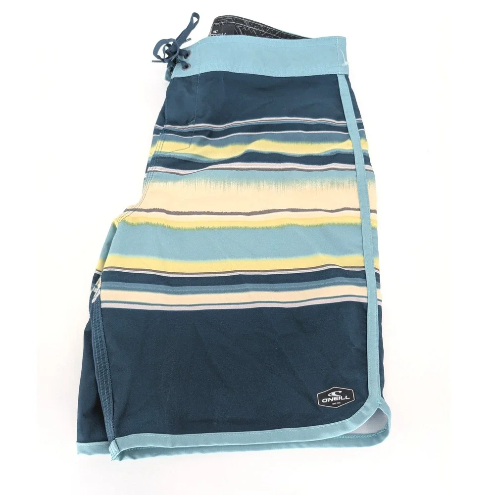 O'Neill Hyperfreak Boardshorts Mens 30 Blue Striped 19